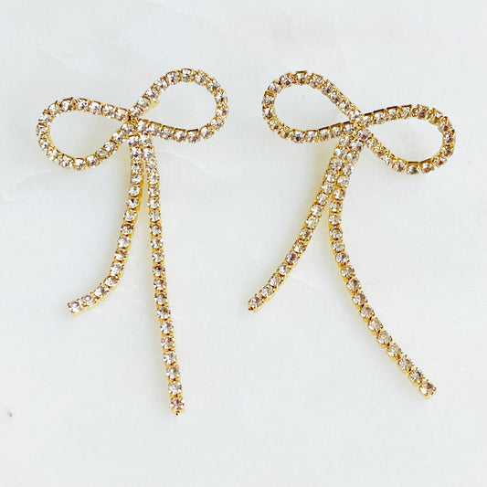 Adorable Shine Bow Earrings by Ellisonyoung.com