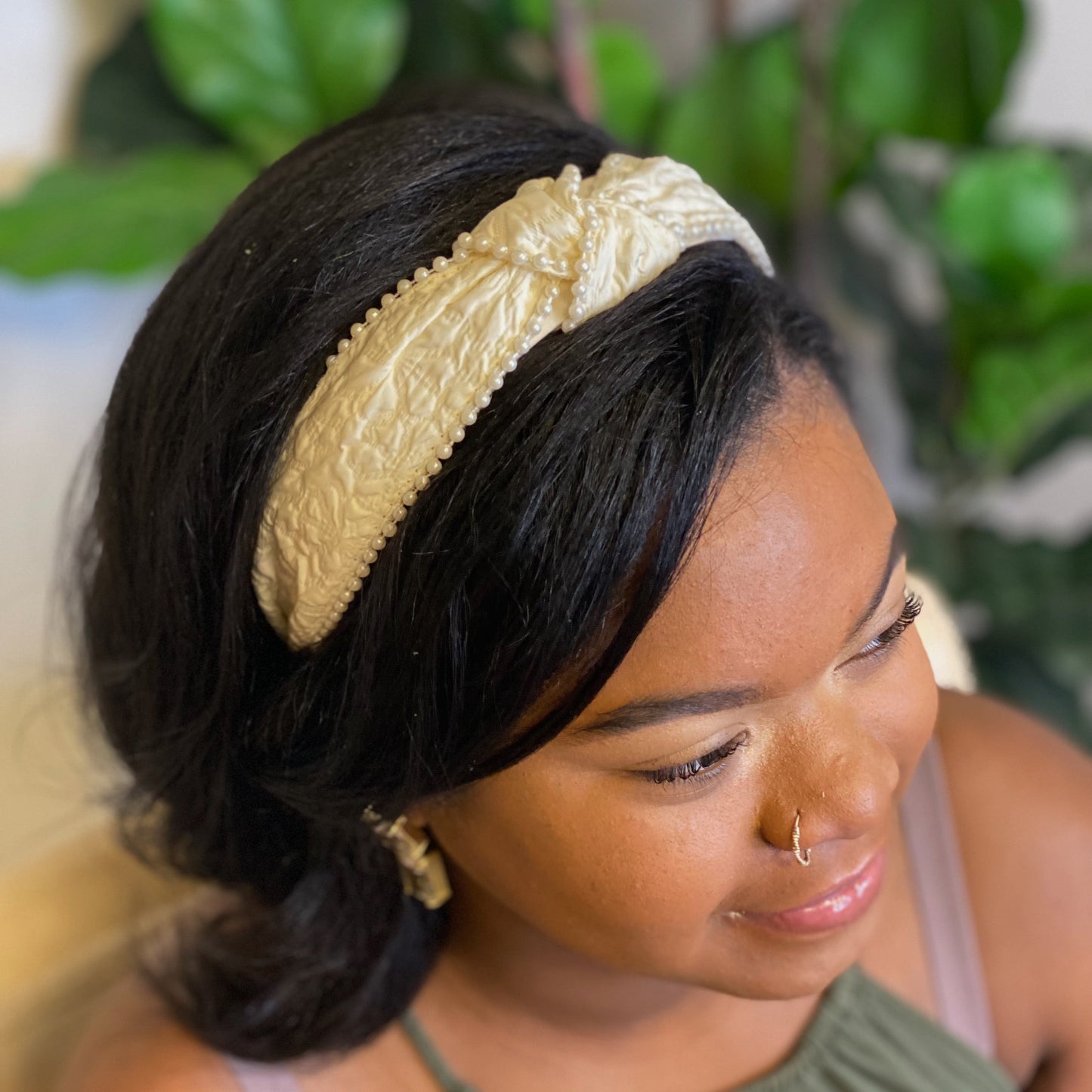 Elegant Knot Pearl Embellished Headband by Ellisonyoung.com