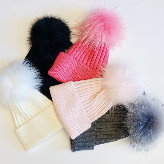 Pure Angora Genuine Fur Luxe Beanie by Ellisonyoung.com