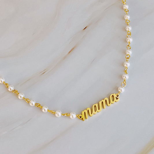 Mama Pearl Chain Necklace by Ellisonyoung.com