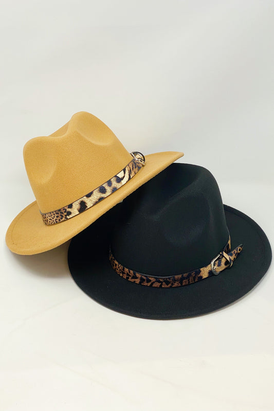 Leopard Band Fedora Hat by Ellisonyoung.com