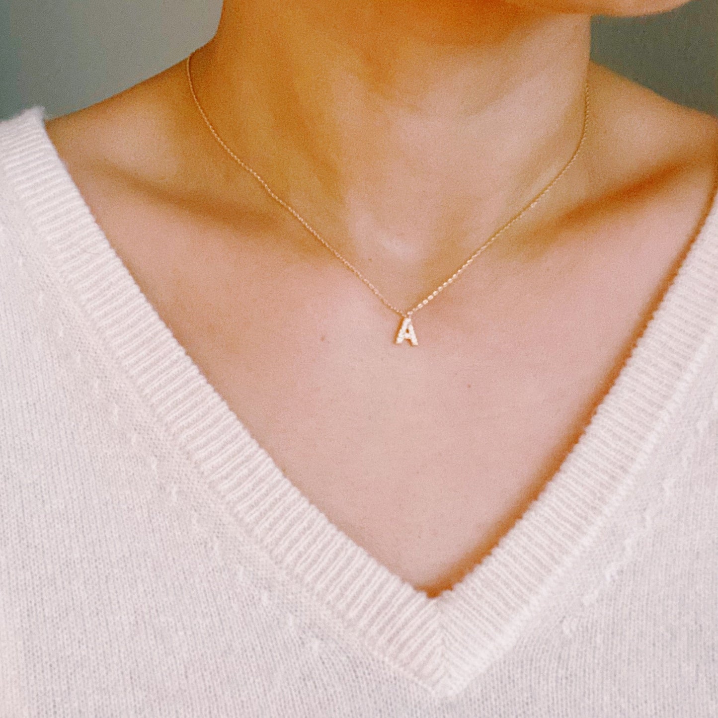 Understated Beauty Initial Necklace by Ellisonyoung.com