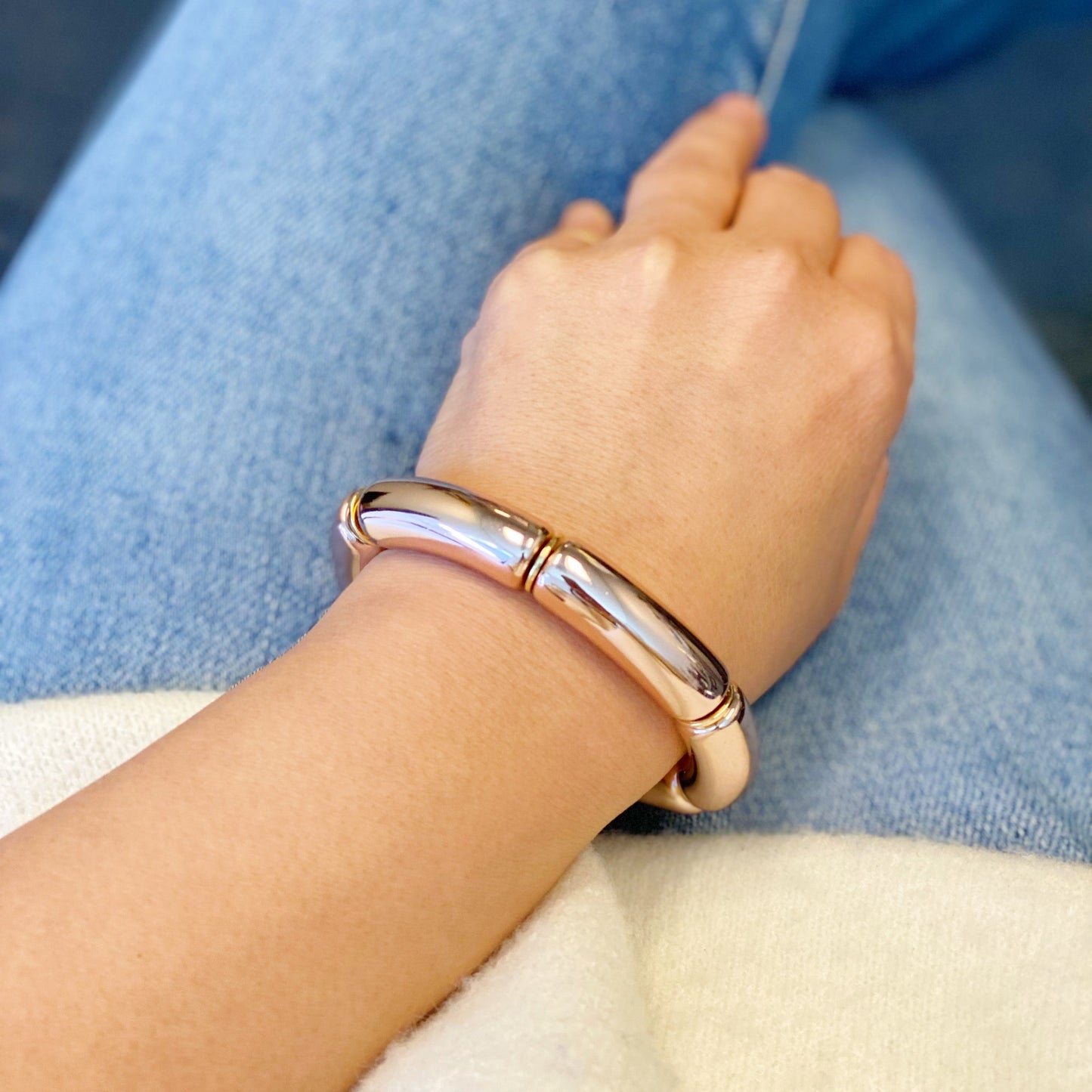 Colored Tube Stretch Bracelet by Ellisonyoung.com