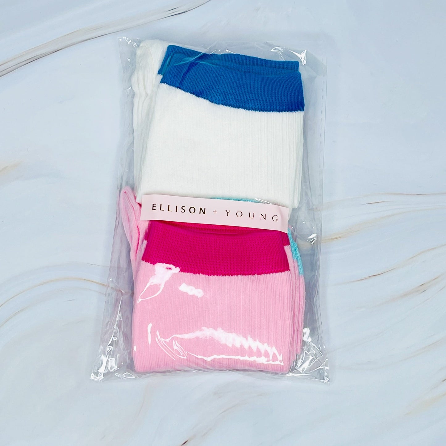 Color Block Socks Set Of 2 by Ellisonyoung.com
