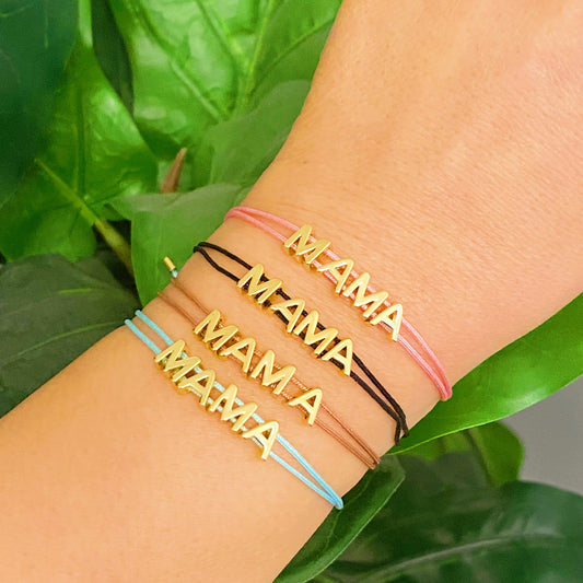 Satin Thread Mama Bracelet by Ellisonyoung.com