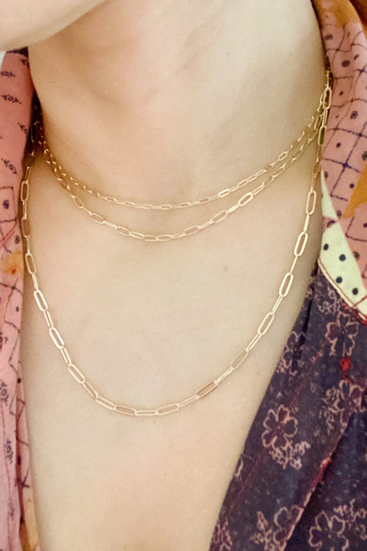Triple The Fun Chain Link Necklace by Ellisonyoung.com