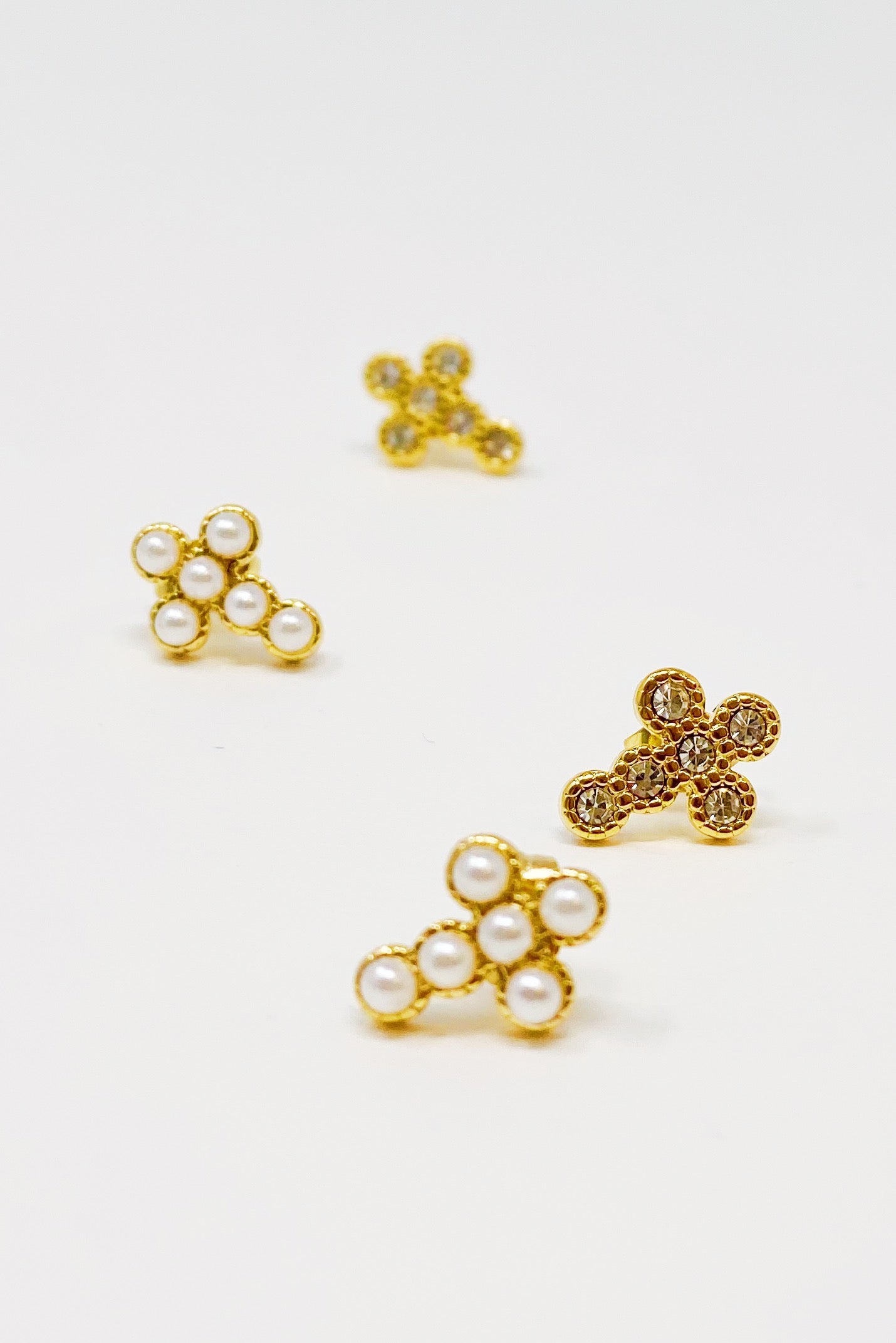 Dainty Cross Stud Earrings by Ellisonyoung.com