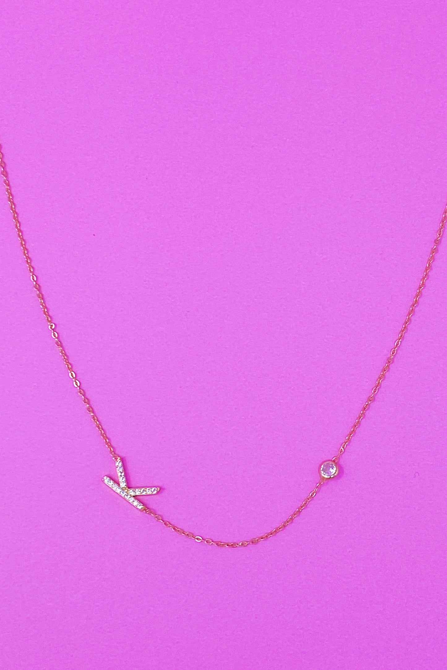 Finest Shine Initial Sterling Silver Necklace by Ellisonyoung.com