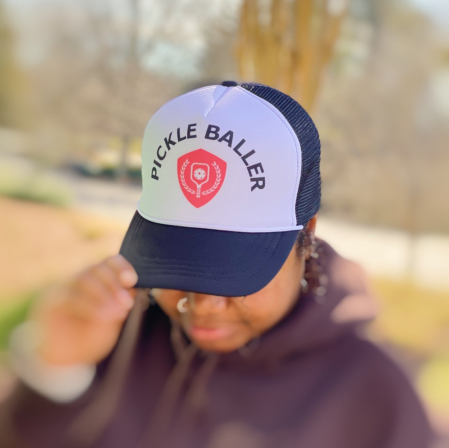 Sporty Pretty Trucker Ball Cap by Ellisonyoung.com