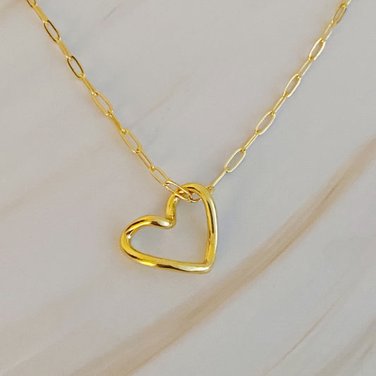 Heart And Chain Necklace by Ellisonyoung.com