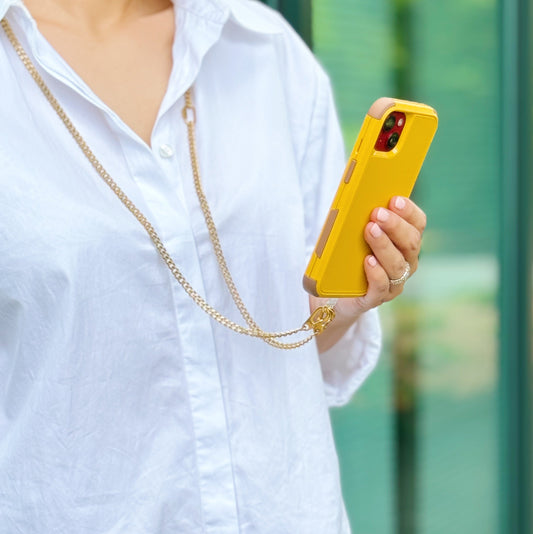 Golden Chain Multi Function Phone Lanyard by Ellisonyoung.com