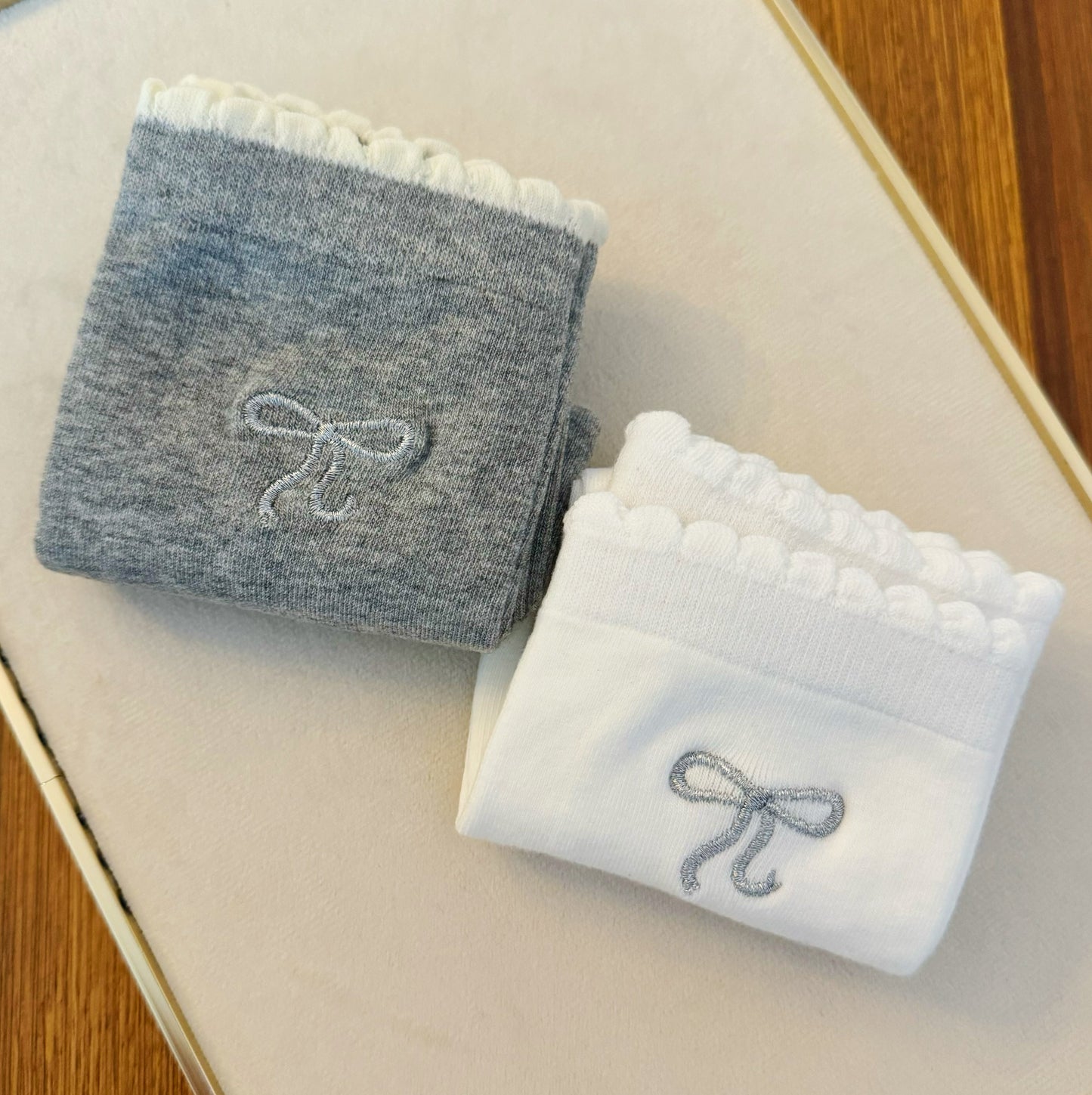 Bow Bow Socks Set Of 2 by Ellisonyoung.com
