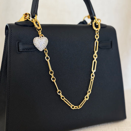 Sparkly Big Heart Bag Charm by Ellisonyoung.com