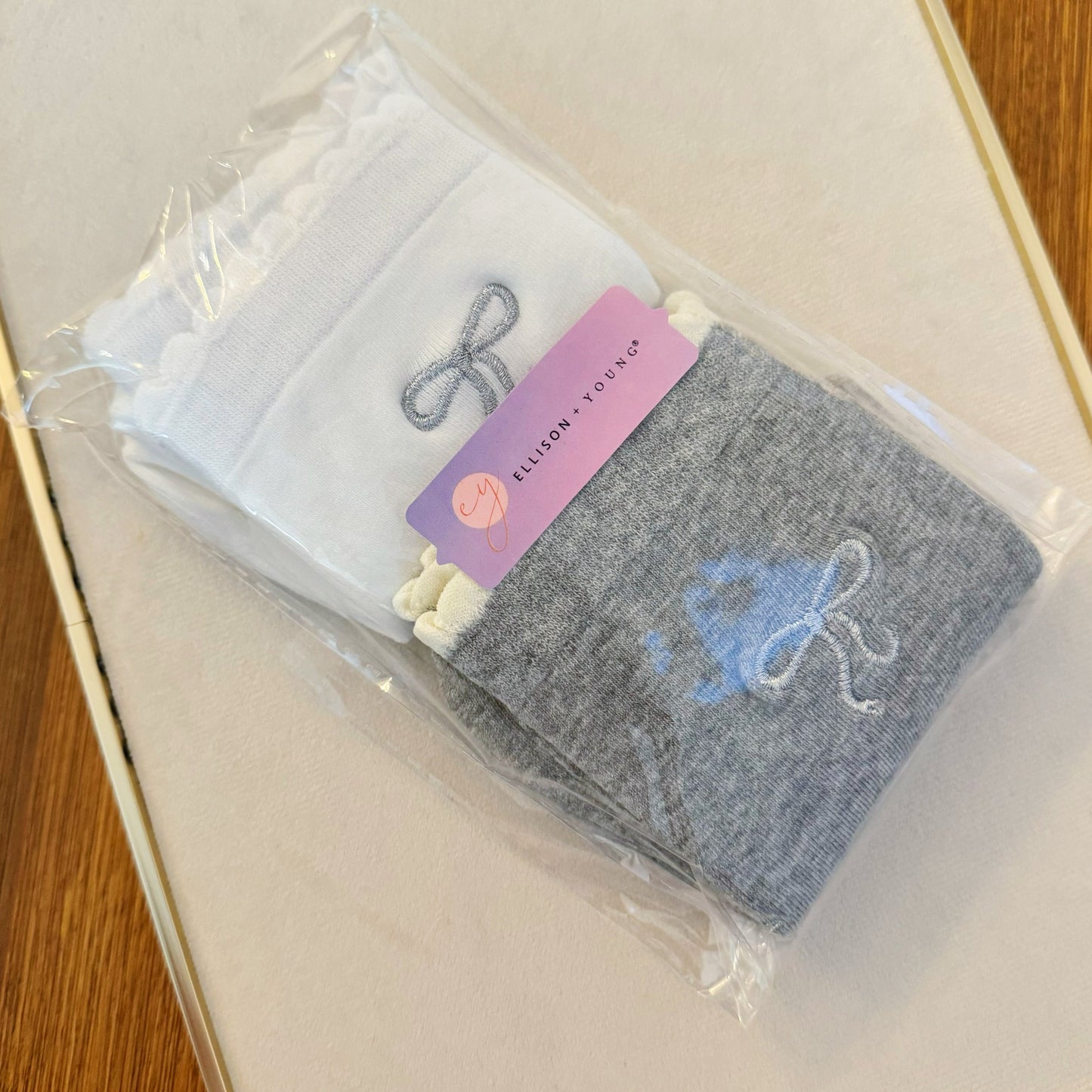 Bow Bow Socks Set Of 2 by Ellisonyoung.com