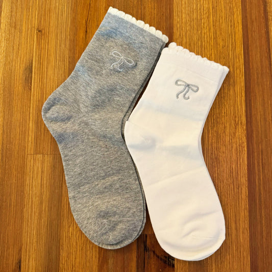Bow Bow Socks Set Of 2 by Ellisonyoung.com