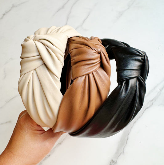 Leather Better Knotted Headband by Ellisonyoung.com