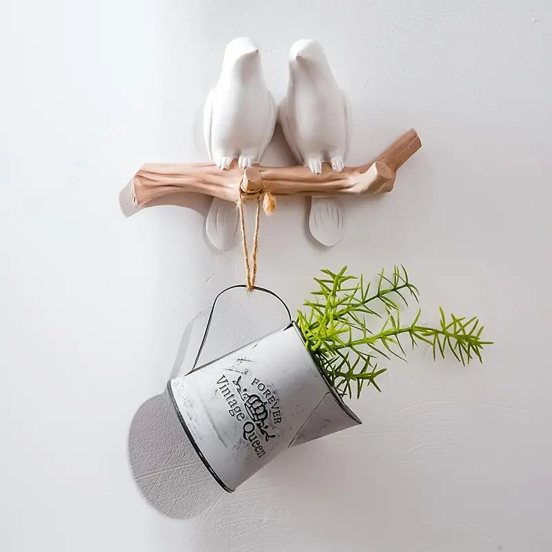 Two Little Birds Resin Decorative Hook for Home Decor