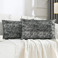 JELLYMONI Sparkling Decorative Pillow Covers Set of 2 Sliver Glitter Throw Pillows Cover 12x20in Inch for Living Room Bed Sofa Couch Morden Home Luxury Decor(12x20inSliver Black)