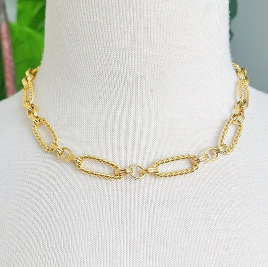 Alternatively Linked Cabled Necklace by Ellisonyoung.com