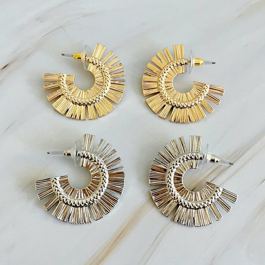 Sunburst Beauty Hoop Earrings by Ellisonyoung.com