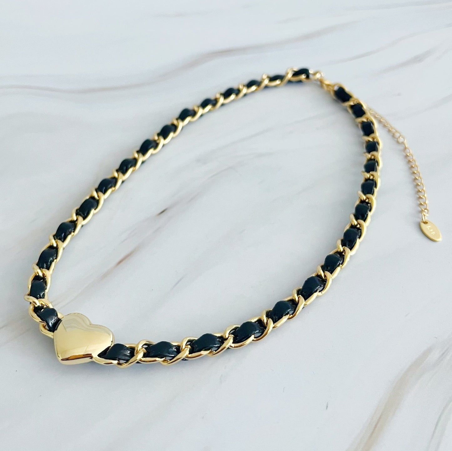 Edgy Heart Chain Choker Necklace by Ellisonyoung.com