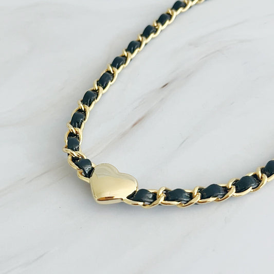 Edgy Heart Chain Choker Necklace by Ellisonyoung.com