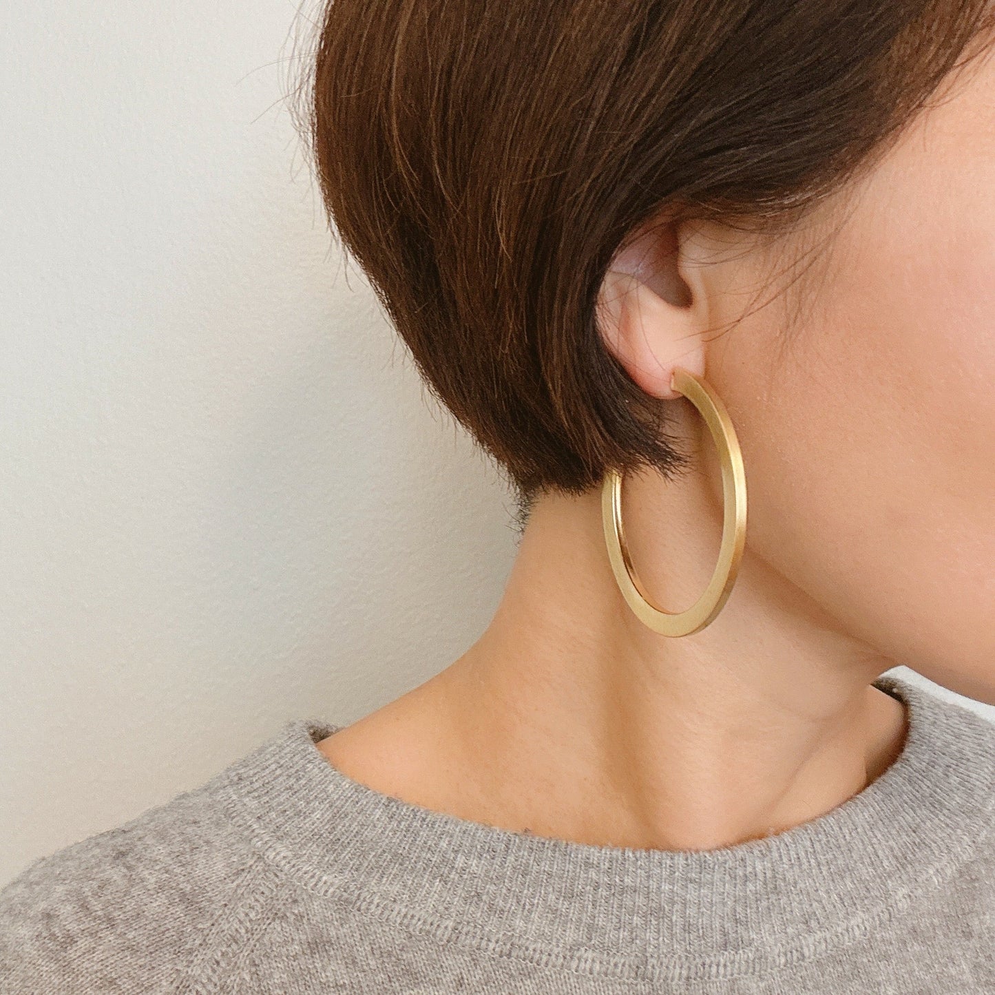 Overall Luxe Round Hoop Earrings by Ellisonyoung.com