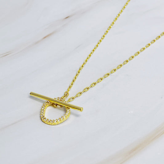 Amelia Dainty Toggle Necklace by Ellisonyoung.com