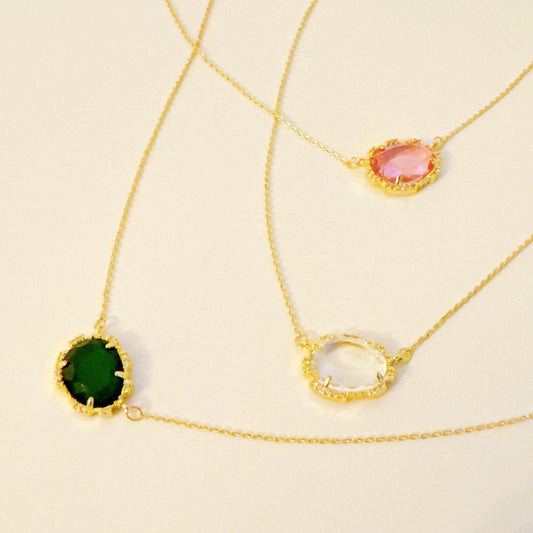 Clustered Glass Jewel Necklace by Ellisonyoung.com