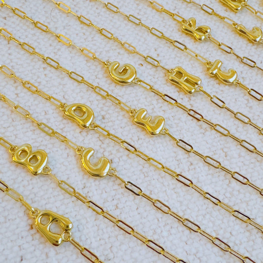Mini Balloon Initial Bracelet by Ellisonyoung.com