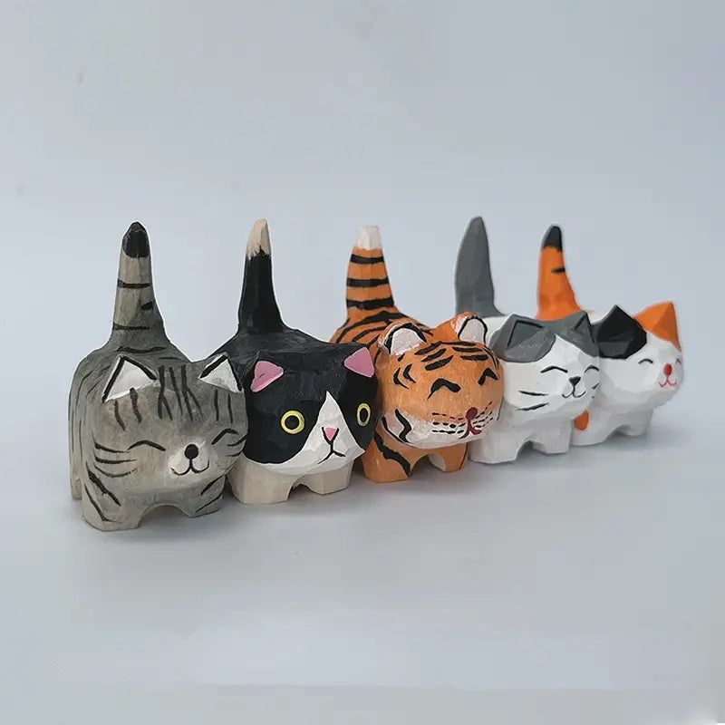 Mini Cat Figurine - Desktop Home Decor (1 Piece)