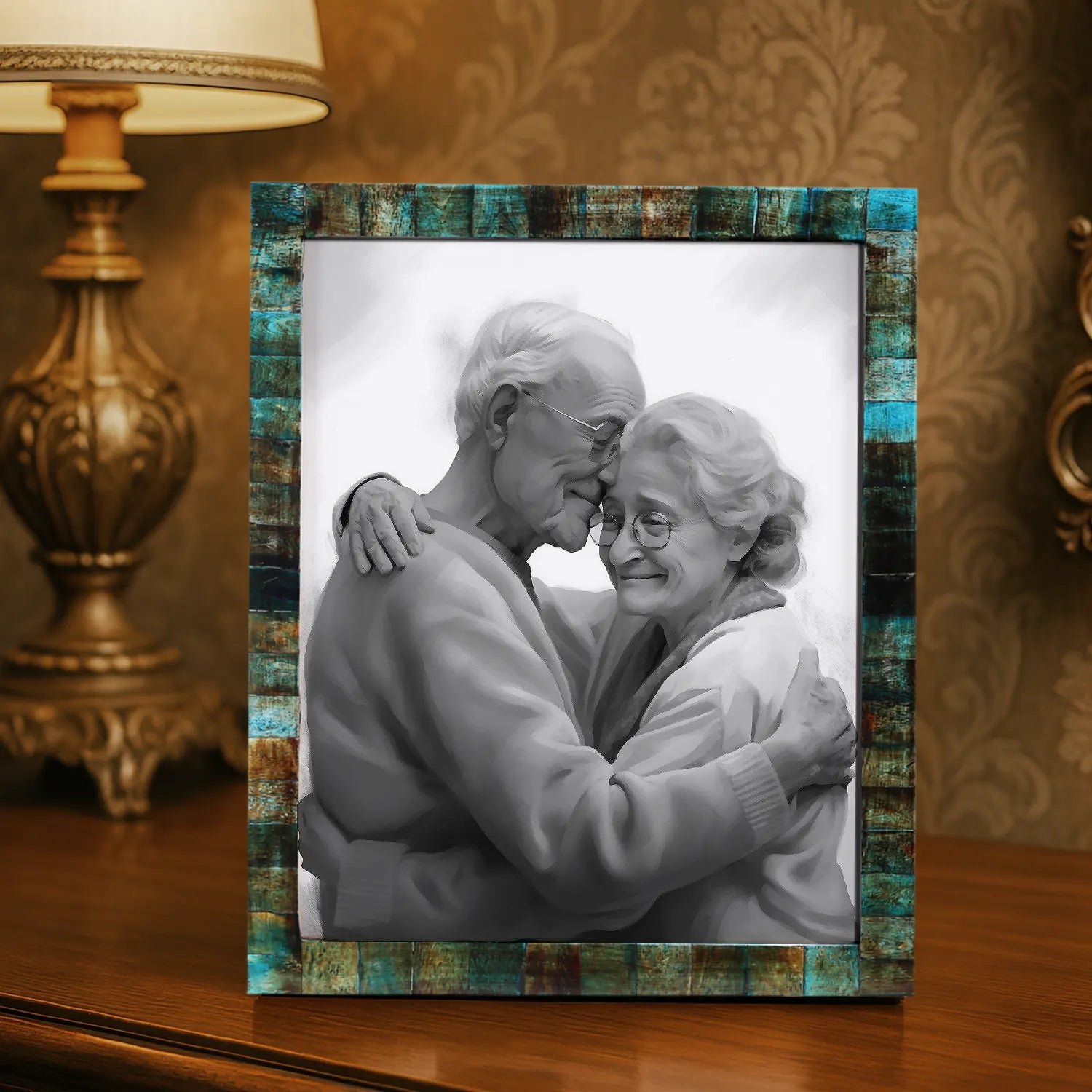 Picture Frame Verdigris Chic Collection Bone Inlay Verdigris - 3 Sizes