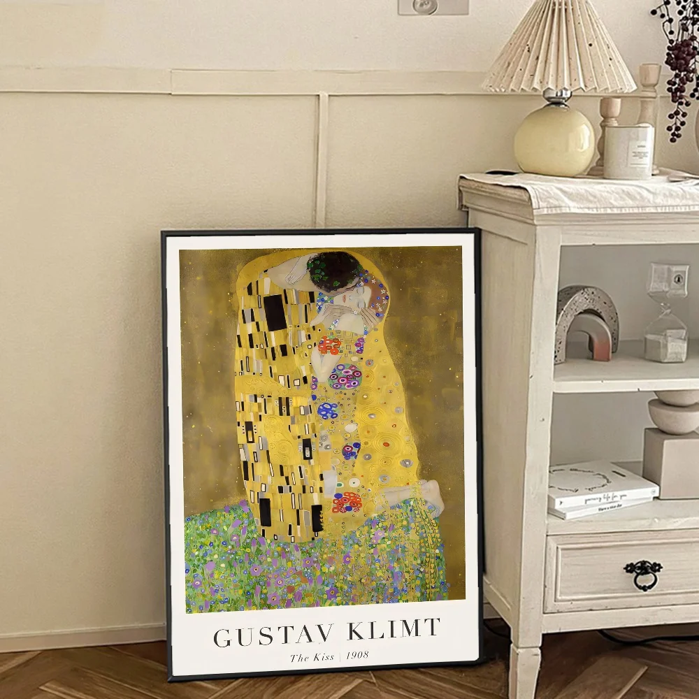 Gustav Klimt Flower Garden Sunflowers Anime Posters Sticky HD Quality Wall Art Retro Posters for Home