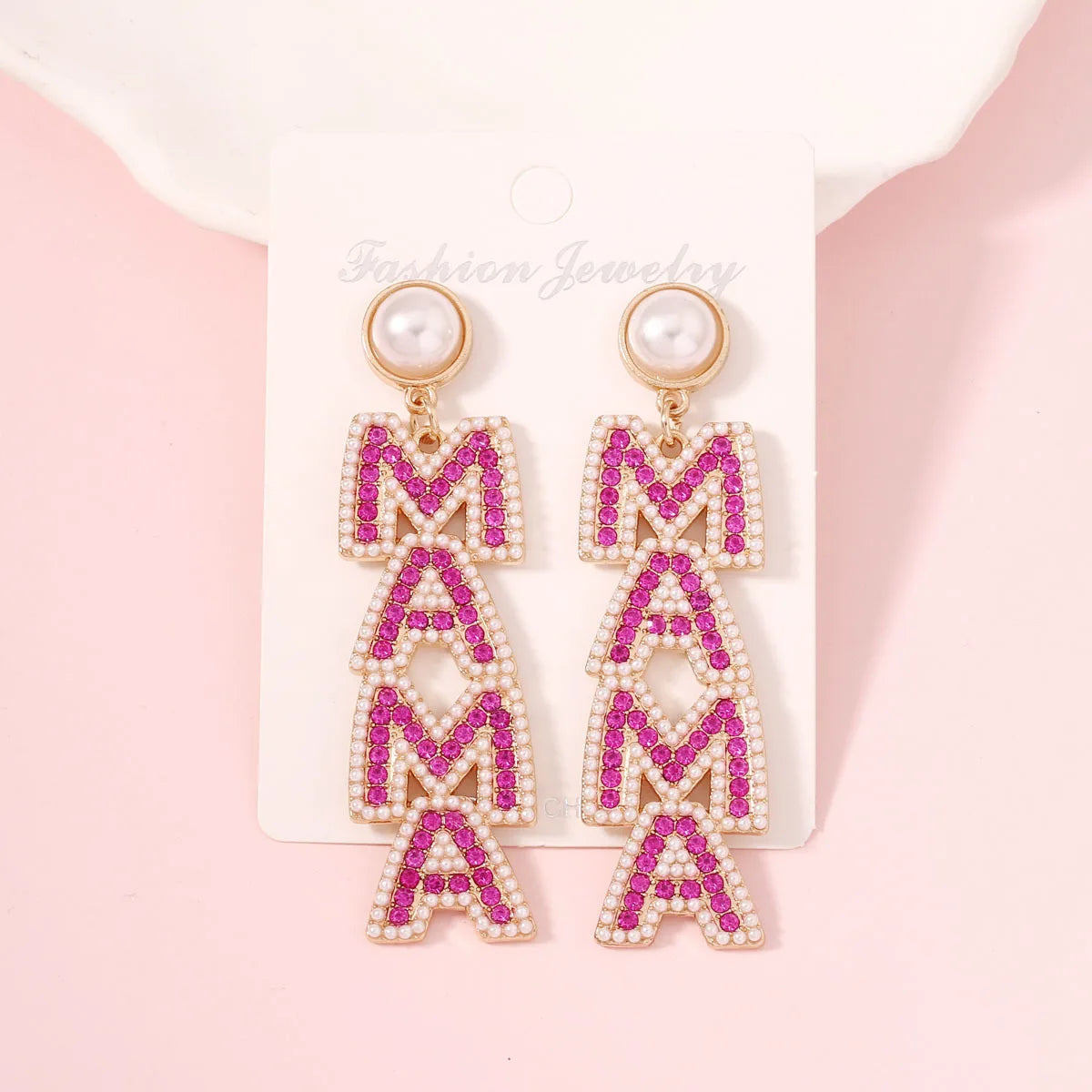 Long Bohemian Beaded MAMA Letter Elegant Earring