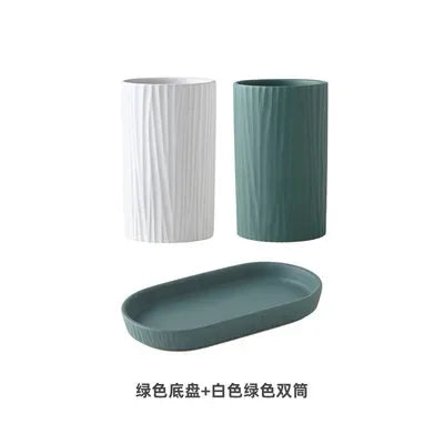 Nordic Kitchen Storage Chopsticks Tube Ceramic Chopsticks Tube with Drain Plate Household Chopsticks Cage Hotel Chopsticks Rack