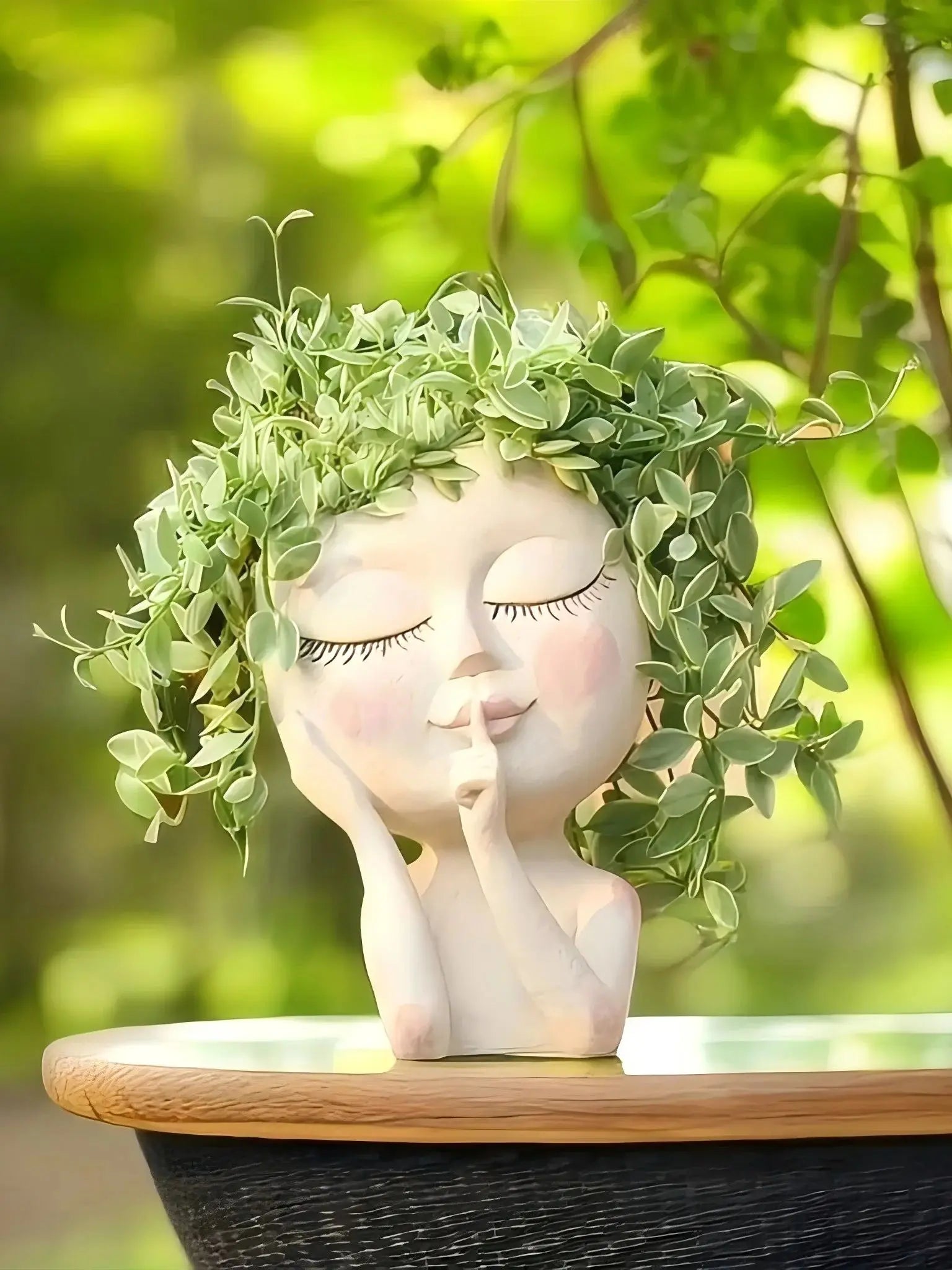 1 Piece Girl Face Vase, Creative Home Decoration, Balcony Living Room Decorative Ornament