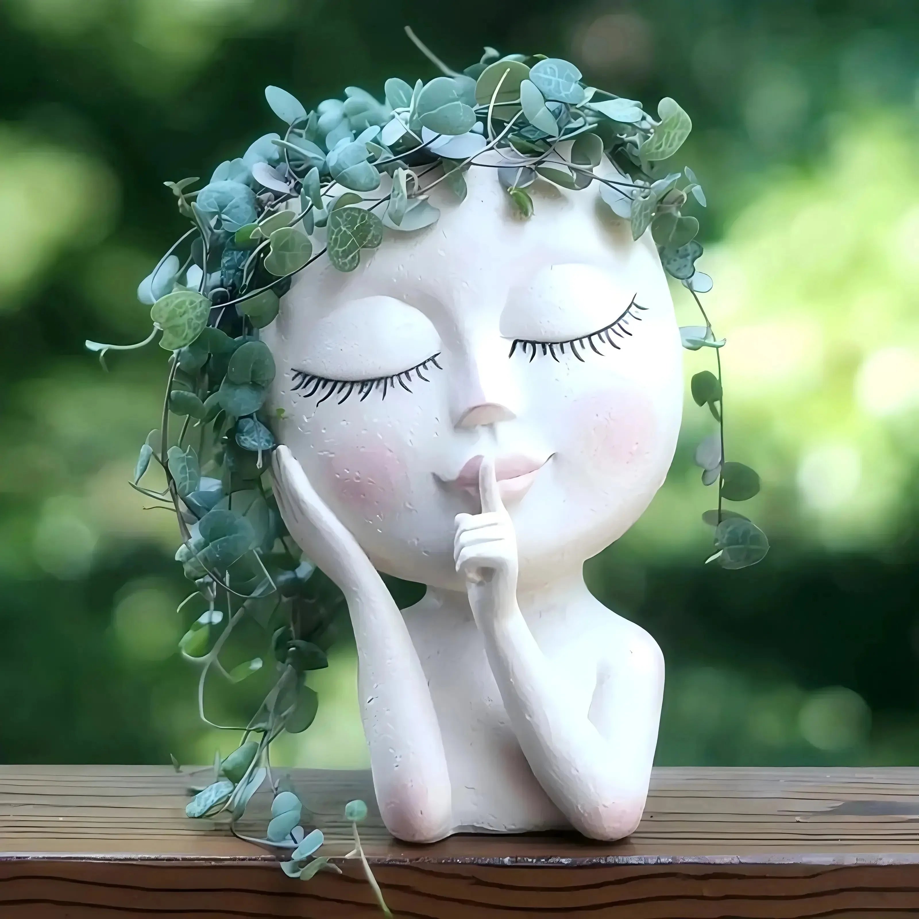 1 Piece Girl Face Vase, Creative Home Decoration, Balcony Living Room Decorative Ornament