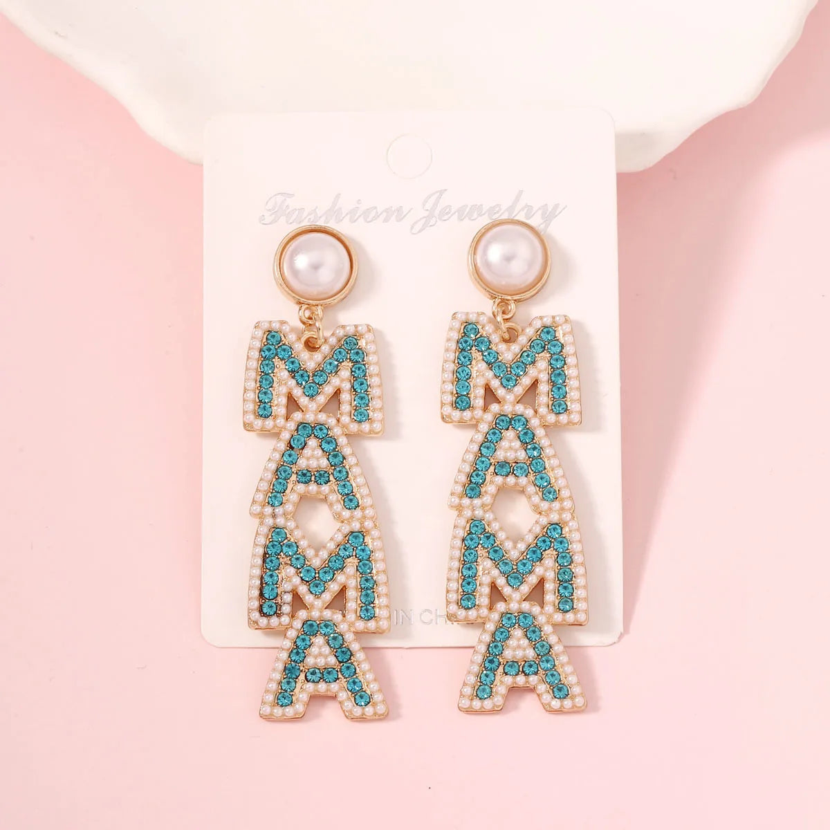 Long Bohemian Beaded MAMA Letter Elegant Earring