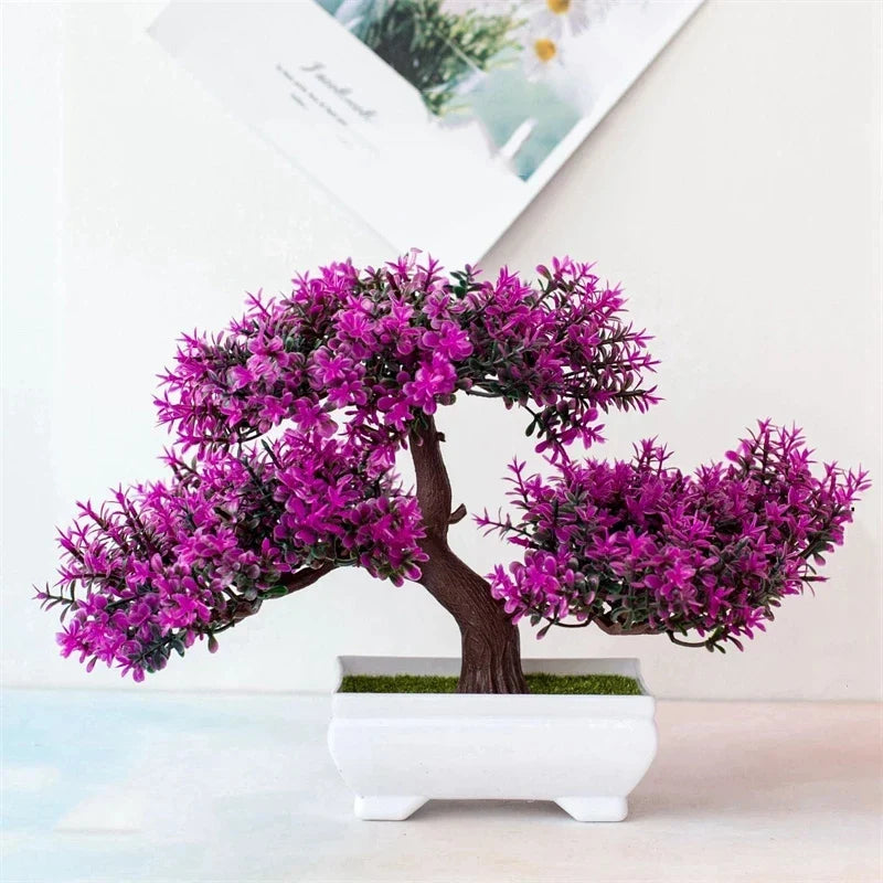 Artificial Potted Plants Bonsai Small Tree Plant Flowers Home Decor