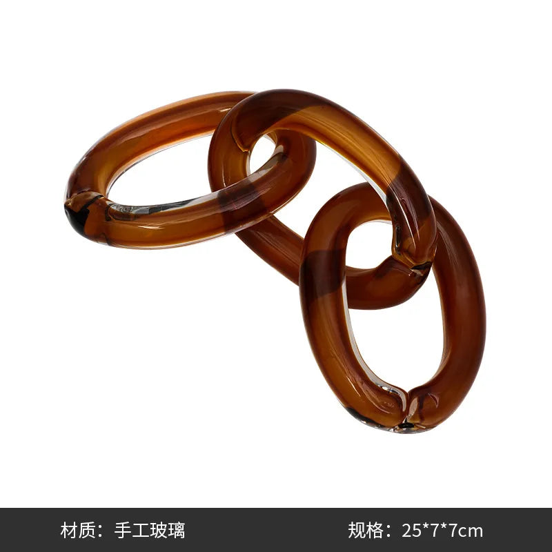 DecorBites™ Colorful Geometric Ring Decor - Glass Handicrafts Home Accessories