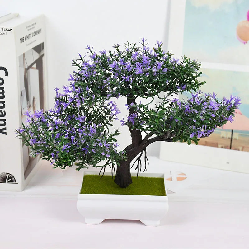 Artificial Potted Plants Bonsai Small Tree Plant Flowers Home Decor