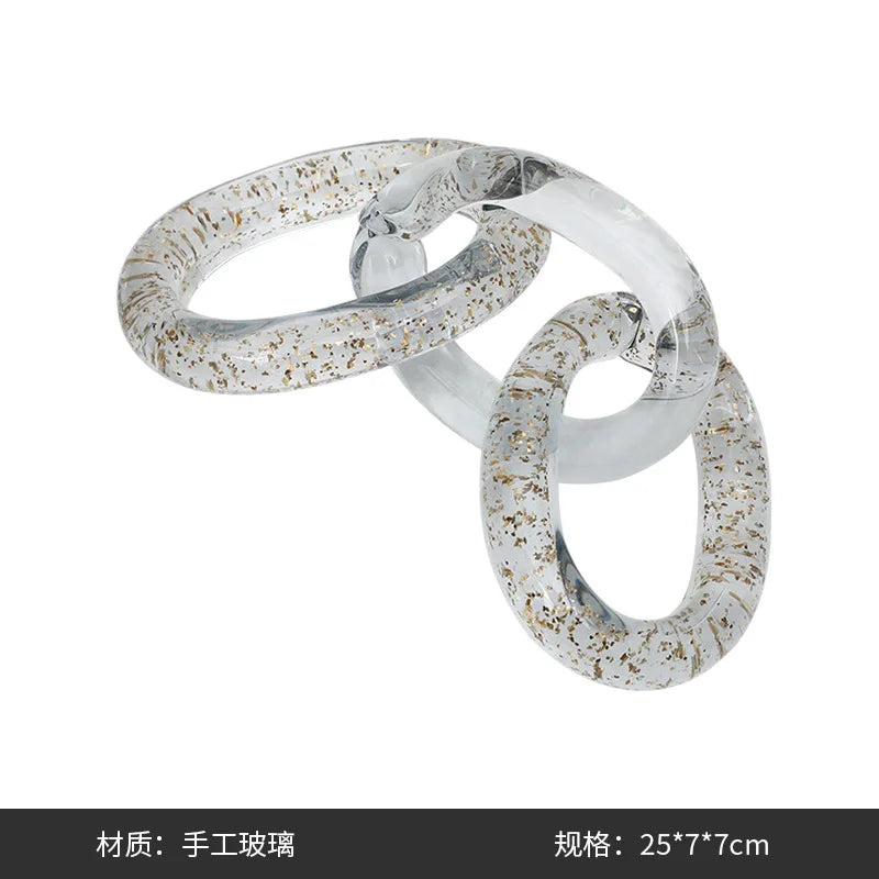 DecorBites™ Colorful Geometric Ring Decor - Glass Handicrafts Home Accessories