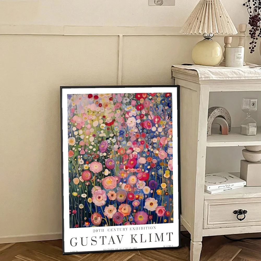 Gustav Klimt Flower Garden Sunflowers Anime Posters Sticky HD Quality Wall Art Retro Posters for Home