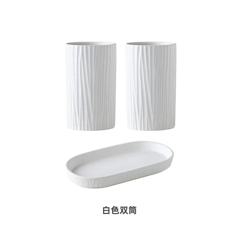 Nordic Kitchen Storage Chopsticks Tube Ceramic Chopsticks Tube with Drain Plate Household Chopsticks Cage Hotel Chopsticks Rack