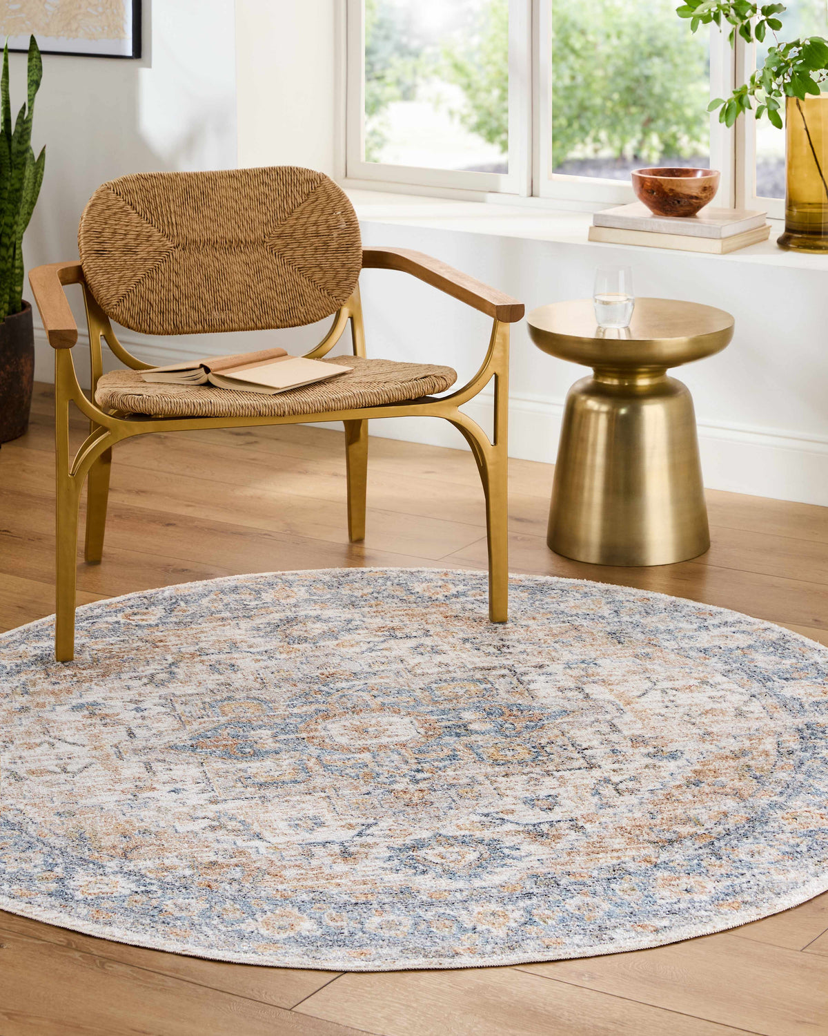 Ezri Cream Washable Area Rug