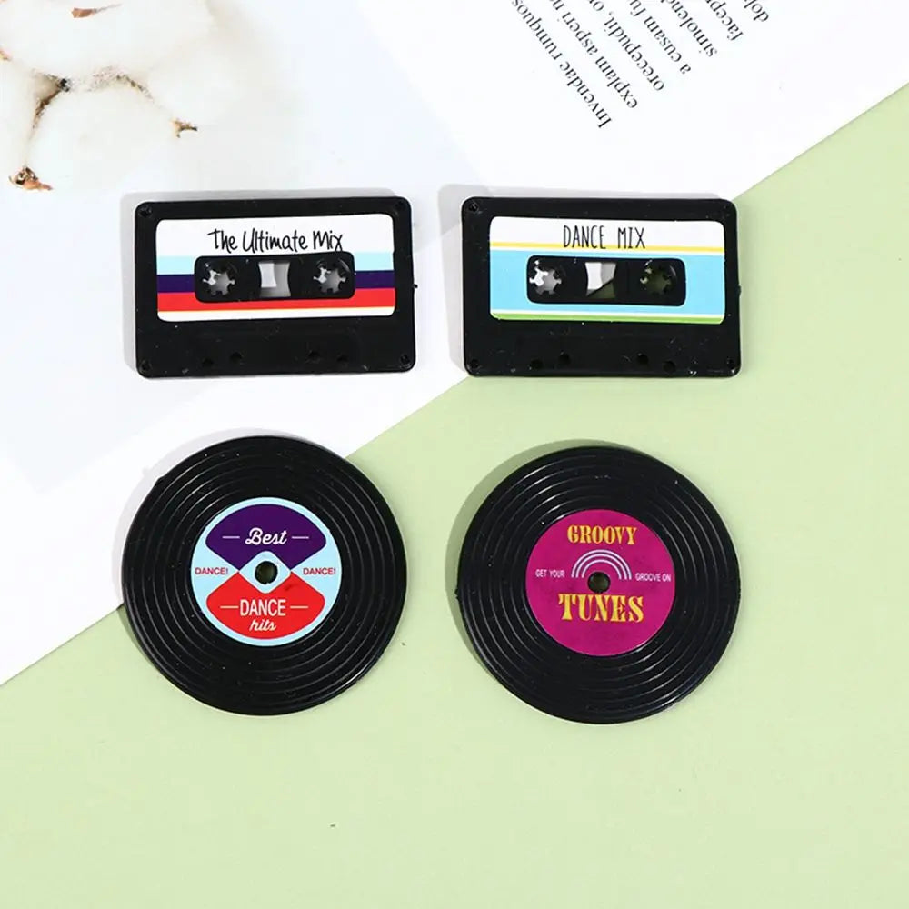 4Pcs/Set Nostalgic Cassette Record Fridge Magnet Cute Souvenir Gifts Home Refrigerators Decor