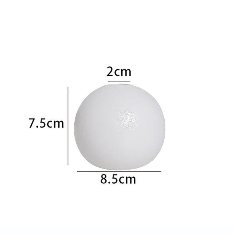 Ceramic Round Oval Vase Ornament Nordic Abstraction Indoor Decorative Home Decor Living Room Table Shelf Interior Decoration