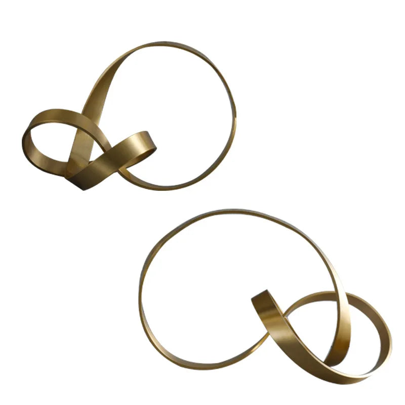 DecorBites™ Gold Rope Knot Metal Figurine Home Decor Accessory