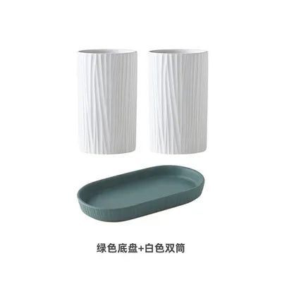 Nordic Kitchen Storage Chopsticks Tube Ceramic Chopsticks Tube with Drain Plate Household Chopsticks Cage Hotel Chopsticks Rack