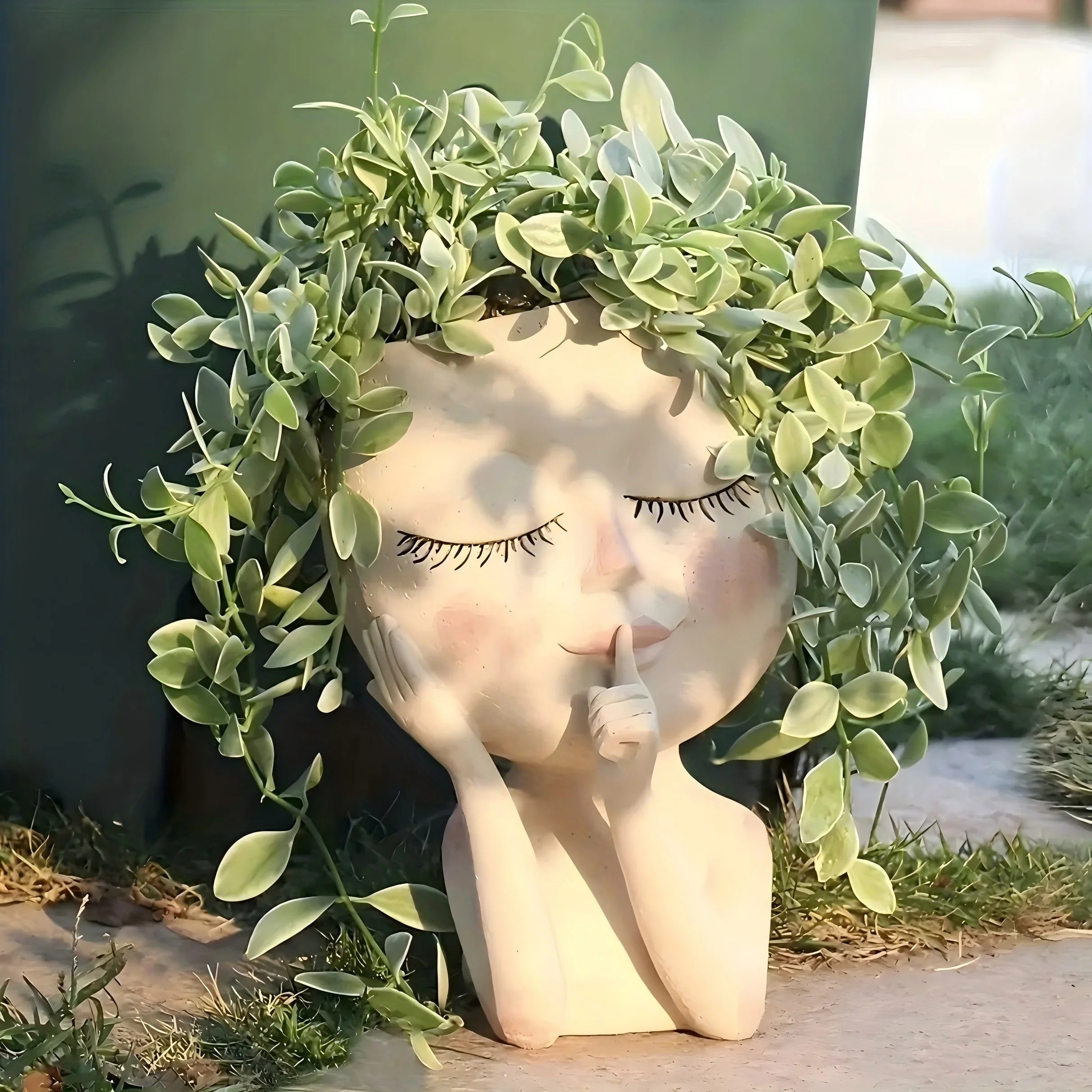1 Piece Girl Face Vase, Creative Home Decoration, Balcony Living Room Decorative Ornament